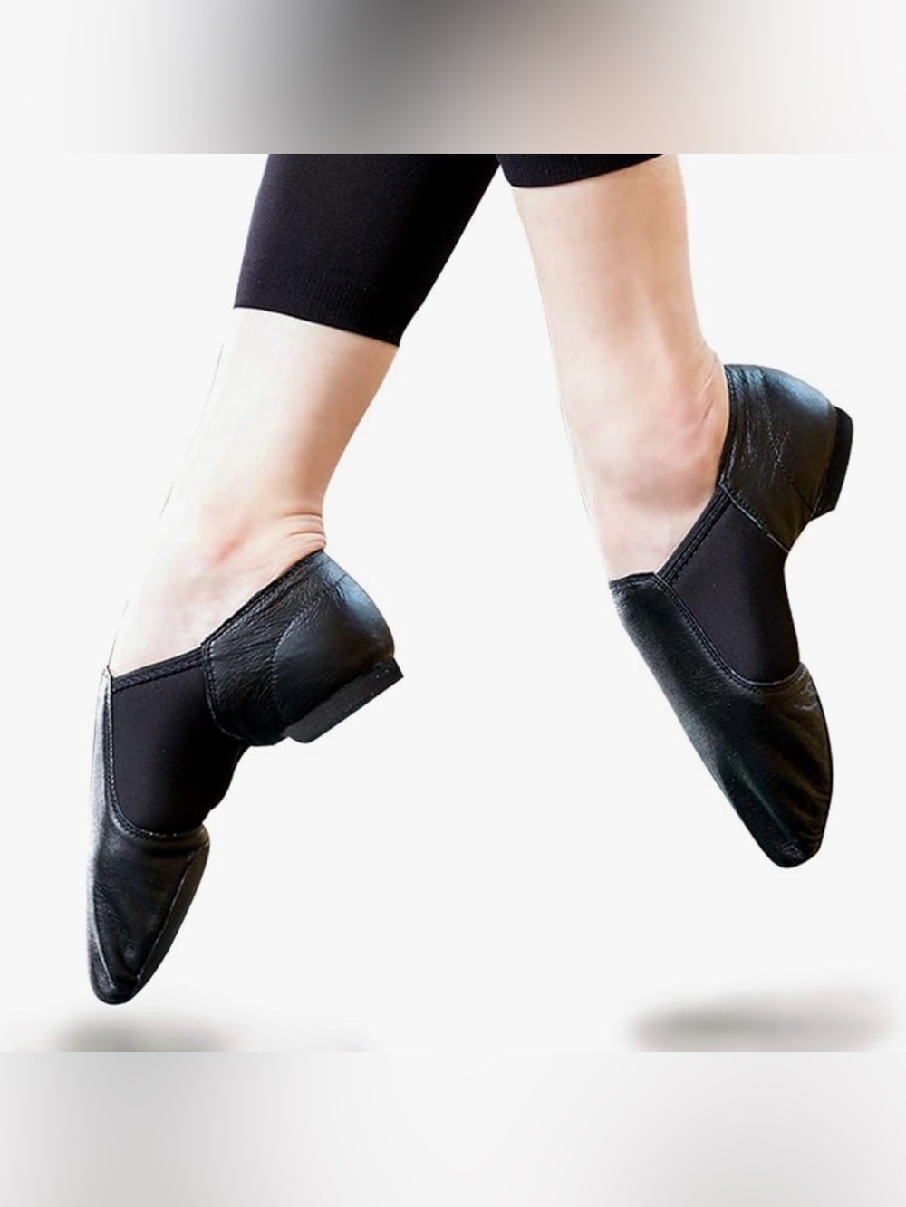 Stelle Black Leather Jazz Dance Shoes